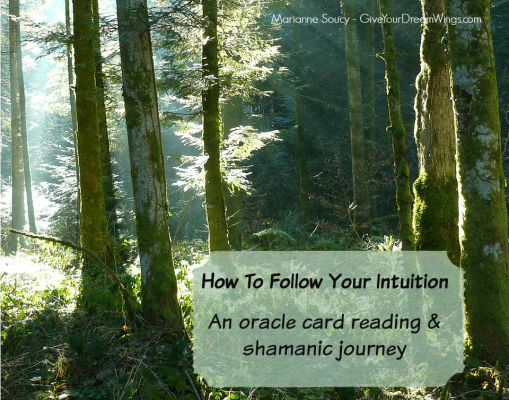 Follow your intuition - oracle card reading - Marianne Soucy Give Your Dream Wings